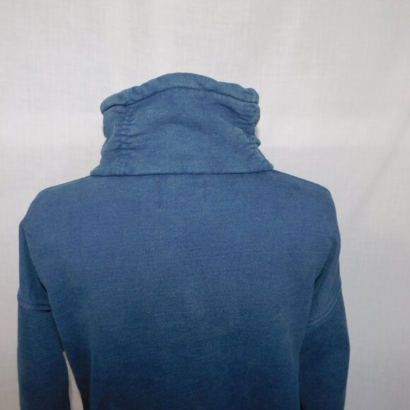 VTG Fuzzy Stonewash 1/4 Zip native embroidered oversized Sweatshirt XS unisex - Picture 9 of 12